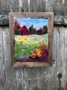 Wandering-Pumpkins-Needle-felted-painting-225×300